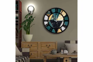 Diyadin Dekorklocka 50 cm Rund - Flerfärgad - Inredning - Väggdekor - Väggklocka & väggur