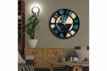 Diyadin Dekorklocka 50 cm Rund - Flerfärgad - Inredning - Väggdekor - Väggklocka & väggur