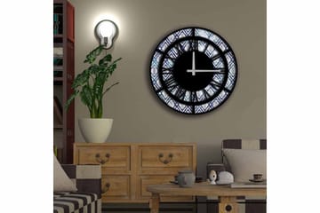 Diyadin Dekorklocka 50 cm Rund - Flerfärgad - Inredning - Väggdekor - Väggklocka & väggur