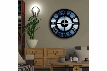 Diyadin Dekorklocka 50 cm Rund - Flerfärgad - Inredning - Väggdekor - Väggklocka & väggur