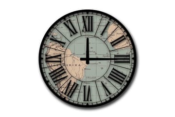 Diyadin Dekorklocka 50 cm Rund - Flerfärgad - Inredning - Väggdekor - Väggklocka & väggur