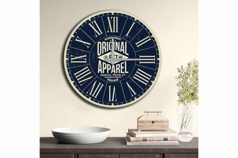 Diyadin Dekorklocka 50 cm Rund - Flerfärgad - Inredning - Väggdekor - Väggklocka & väggur