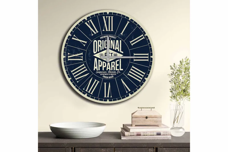 Diyadin Dekorklocka 50 cm Rund - Flerfärgad - Inredning - Väggdekor - Väggklocka & väggur