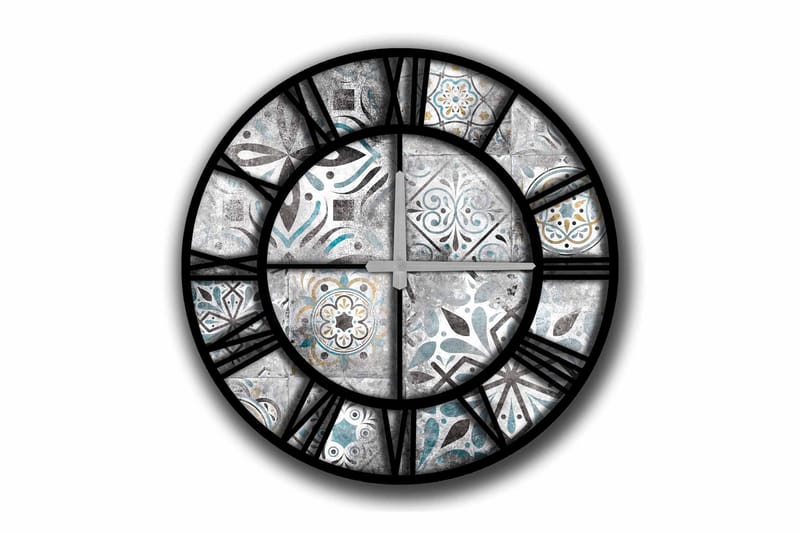 Diyadin Dekorklocka 50 cm Rund, Flerfärgad