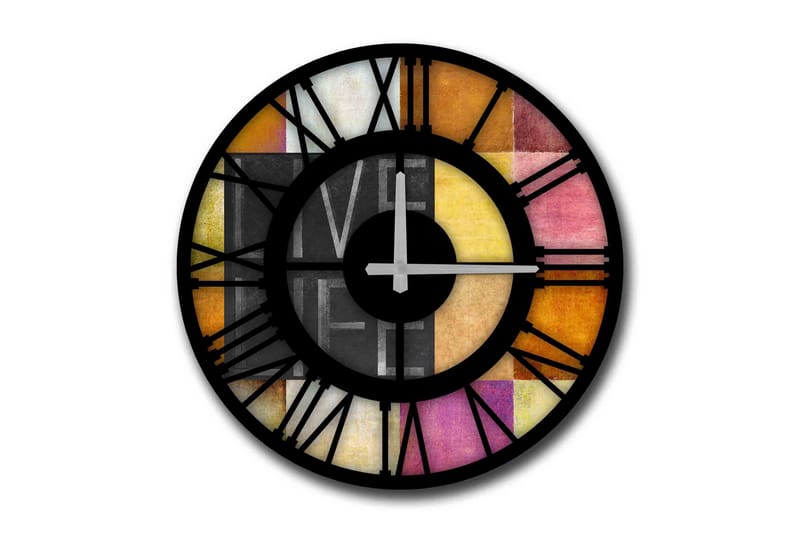 Diyadin Dekorklocka 50 cm Rund, Flerfärgad