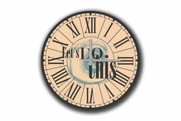 Diyadin Dekorklocka 50 cm Rund - Flerfärgad - Inredning - Väggdekor - Väggklocka & väggur