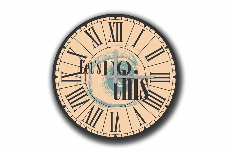 Diyadin Dekorklocka 50 cm Rund, Flerfärgad