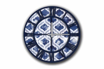 Diyadin Dekorklocka 50 cm Rund - Flerfärgad - Inredning - Väggdekor - Väggklocka & väggur