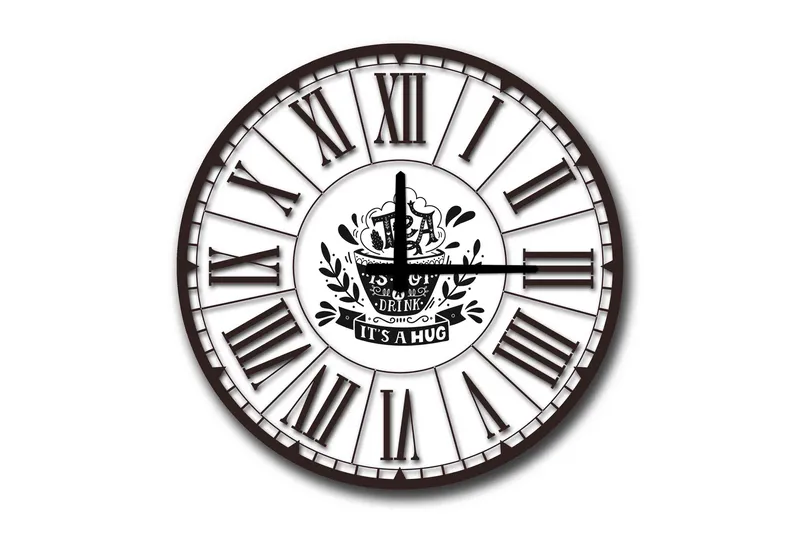 Diyadin Dekorklocka 50 cm Rund, Flerfärgad