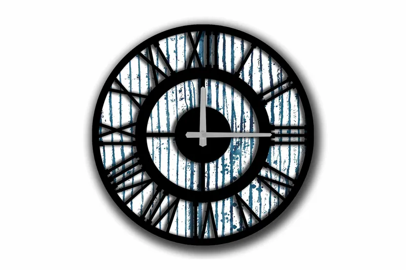 Diyadin Dekorklocka 50 cm Rund, Flerfärgad