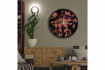 Diyadin Dekorklocka 50 cm Rund Floral - Flerfärgad - Inredning - Väggdekor - Väggklocka & väggur