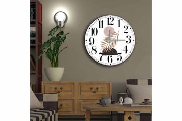 Diyadin Dekorklocka 50 cm Rund Floral - Flerfärgad - Inredning - Väggdekor - Väggklocka & väggur