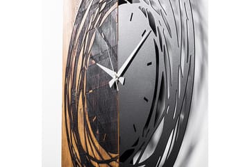 Musemolen Väggklocka Abstrakt - Svart|Ljus Valnöt - Inredning - Väggdekor - Väggklocka & väggur