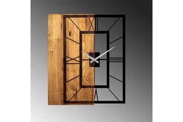 Musemolen Väggklocka Fyrkantig - Svart|Ljus Valnöt - Inredning - Väggdekor - Väggklocka & väggur