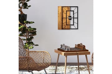 Musemolen Väggklocka Fyrkantig - Svart|Ljus Valnöt - Inredning - Väggdekor - Väggklocka & väggur