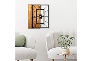 Musemolen Väggklocka Fyrkantig - Svart|Ljus Valnöt - Inredning - Väggdekor - Väggklocka & väggur