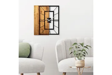 Musemolen Väggklocka Fyrkantig - Svart|Ljus Valnöt - Inredning - Väggdekor - Väggklocka & väggur