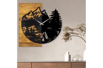 Musemolen Väggklocka Skog - Svart|Valnöt - Inredning - Väggdekor - Väggklocka & väggur