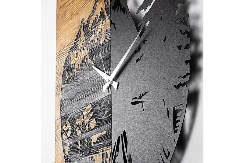 Musemolen Väggklocka Skog - Svart|Valnöt - Inredning - Väggdekor - Väggklocka & väggur