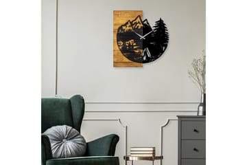 Musemolen Väggklocka Skog - Svart|Valnöt - Inredning - Väggdekor - Väggklocka & väggur