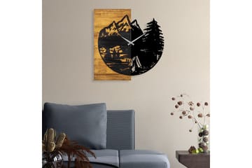 Musemolen Väggklocka Skog - Svart|Valnöt - Inredning - Väggdekor - Väggklocka & väggur