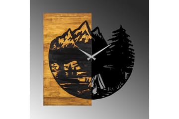 Musemolen Väggklocka Skog - Svart|Valnöt - Inredning - Väggdekor - Väggklocka & väggur