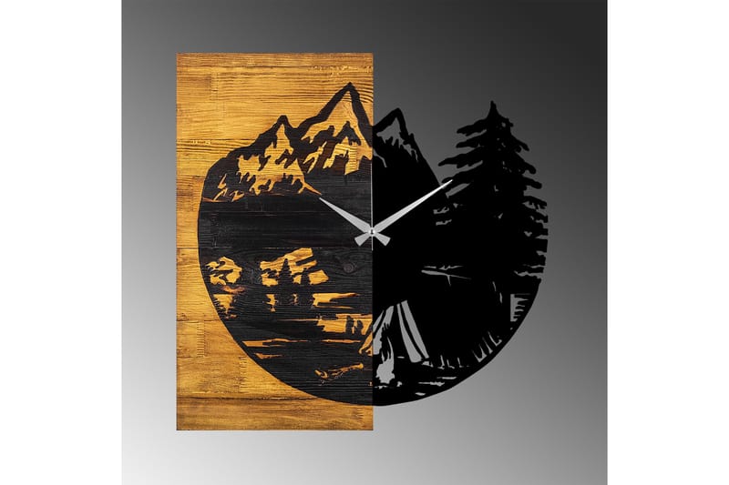 Musemolen Väggklocka Skog - Svart|Valnöt - Inredning - Väggdekor - Väggklocka & väggur