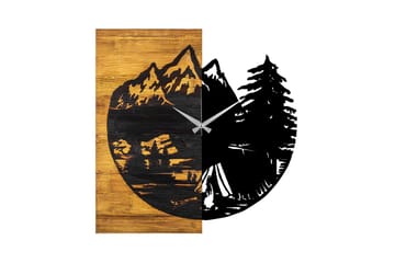 Musemolen Väggklocka Skog - Svart|Valnöt - Inredning - Väggdekor - Väggklocka & väggur