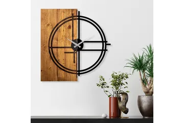 Musemolen Väggklocka - Svart|Ljus Valnöt - Inredning - Väggdekor - Väggklocka & väggur
