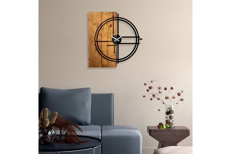 Musemolen Väggklocka - Svart|Ljus Valnöt - Inredning - Väggdekor - Väggklocka & väggur