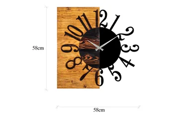 Musemolen Väggklocka - Svart|Valnöt - Inredning - Väggdekor - Väggklocka & väggur