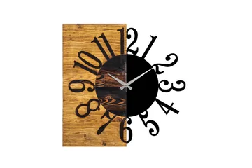 Musemolen Väggklocka - Svart|Valnöt - Inredning - Väggdekor - Väggklocka & väggur