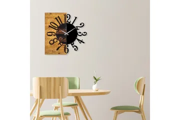 Musemolen Väggklocka - Svart|Valnöt - Inredning - Väggdekor - Väggklocka & väggur