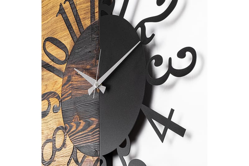 Musemolen Väggklocka - Svart|Valnöt - Inredning - Väggdekor - Väggklocka & väggur