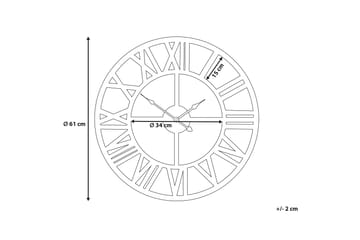 Nottwil Väggklocka 61 cm - Guld - Inredning - Väggdekor - Väggklocka & väggur