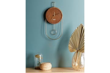 Pendelur Sierre Mörkt trä/guld - Mörkt trä/guld - Inredning - Väggdekor - Väggklocka & väggur - Urverk till väggklocka