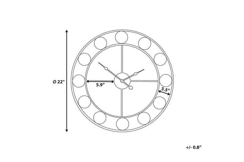 Reiden Väggklocka 56 cm - Flerfärgad - Inredning - Väggdekor - Väggklocka & väggur