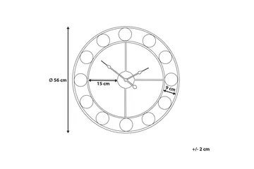 Reiden Väggklocka 56 cm - Flerfärgad - Inredning - Väggdekor - Väggklocka & väggur