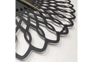 Salechard Väggklocka 50x50 cm - Metall/Svart - Inredning - Väggdekor - Väggklocka & väggur