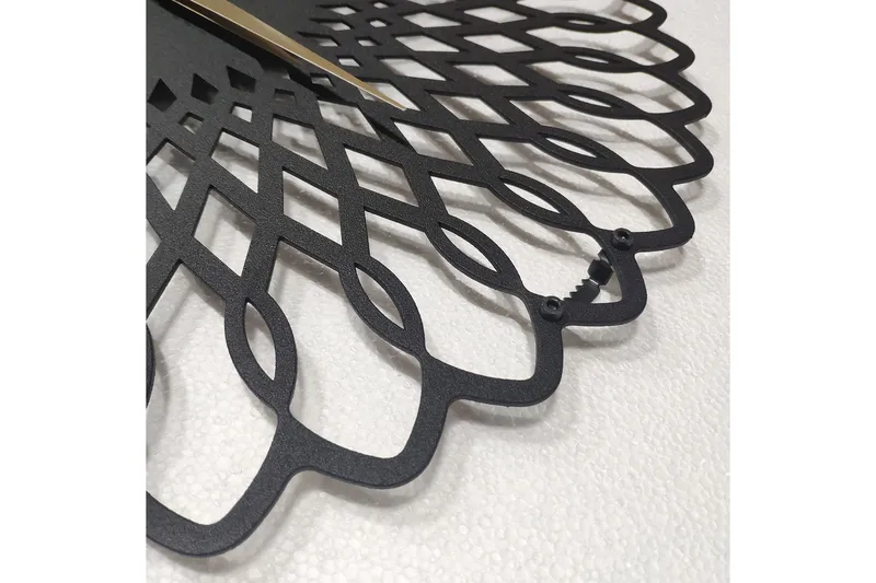 Salechard Väggklocka 50x50 cm - Metall/Svart - Inredning - Väggdekor - Väggklocka & väggur