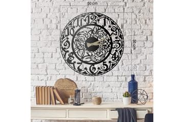 Salechard Väggklocka 50x50 cm - Metall/Svart - Inredning - Väggdekor - Väggklocka & väggur