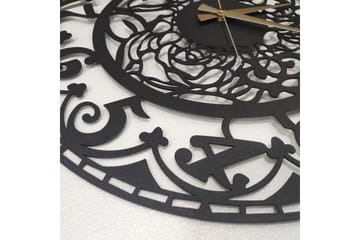 Salechard Väggklocka 50x50 cm - Metall/Svart - Inredning - Väggdekor - Väggklocka & väggur