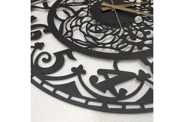 Salechard Väggklocka 50x50 cm - Metall/Svart - Inredning - Väggdekor - Väggklocka & väggur