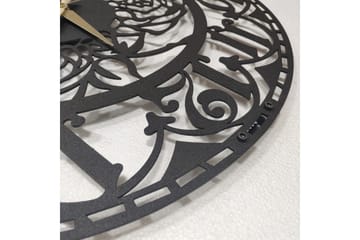 Salechard Väggklocka 50x50 cm - Metall/Svart - Inredning - Väggdekor - Väggklocka & väggur