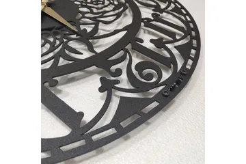 Salechard Väggklocka 50x50 cm - Metall/Svart - Inredning - Väggdekor - Väggklocka & väggur