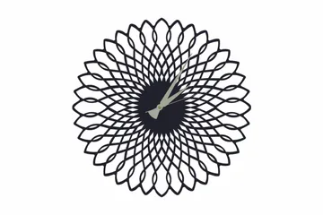 Salechard Väggklocka 50x50 cm - Metall/Svart - Inredning - Väggdekor - Väggklocka & väggur