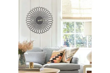 Salechard Väggklocka 50x50 cm - Metall/Svart - Inredning - Väggdekor - Väggklocka & väggur