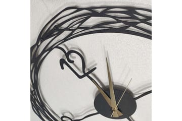 Salechard Väggklocka 50x50 cm - Metall/Svart - Inredning - Väggdekor - Väggklocka & väggur