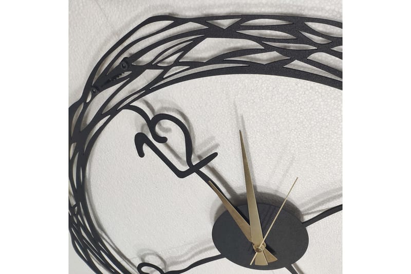 Salechard Väggklocka 50x50 cm - Metall/Svart - Inredning - Väggdekor - Väggklocka & väggur