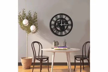 Shentala Väggklocka 49x49 cm - Metall/Svart - Inredning - Väggdekor - Väggklocka & väggur